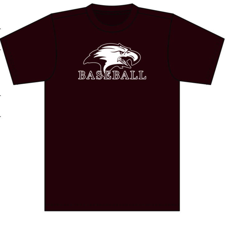 UFTL Baseball Short Sleeve Eagle Logo Shirt Maroon