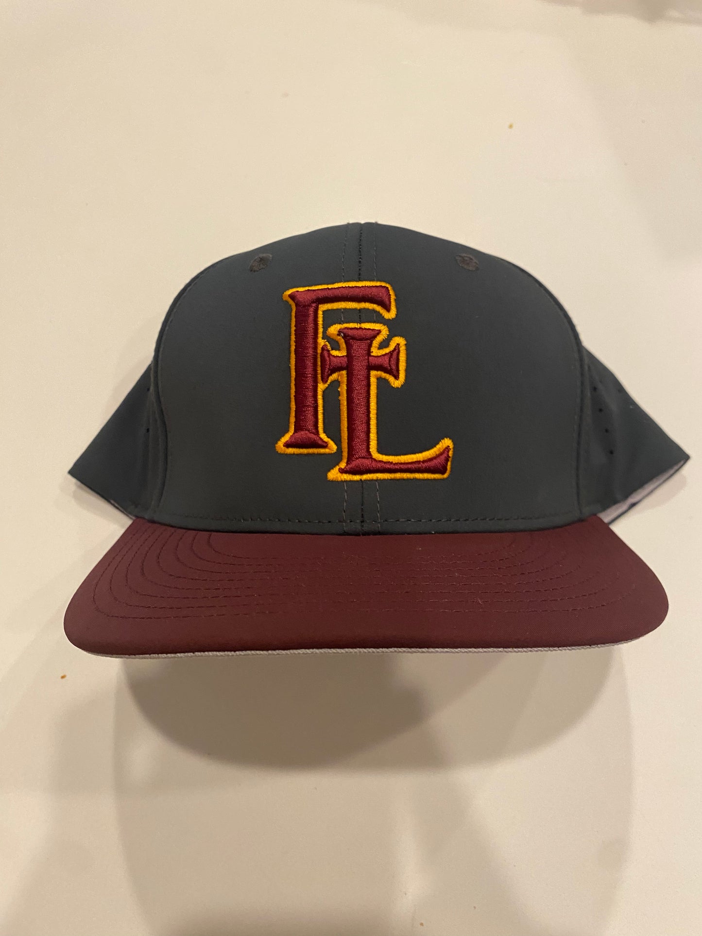 UFTL FALL23 Perforated Flex-Fit Hat Graphite/Maroon/Gold