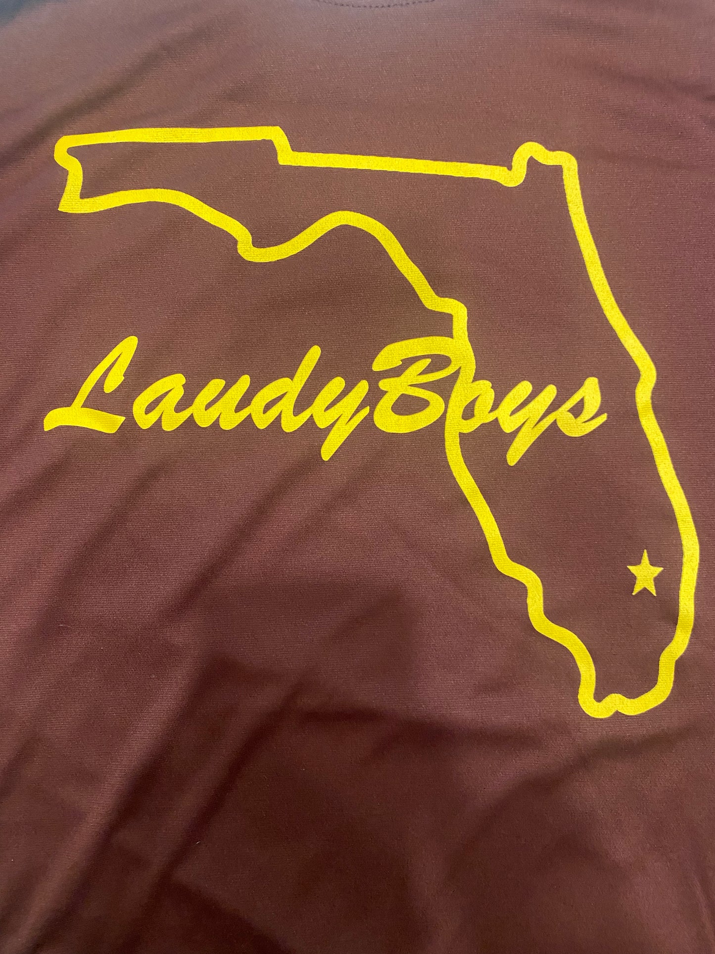 UFTL Baseball "Laudy Boys" Logo Short Sleeve T-Shirt Maroon